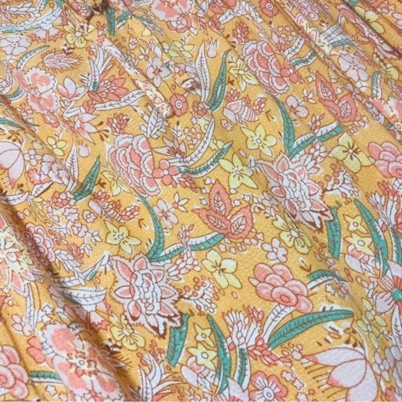 RACHEL ZOE Floral Print Off The Shoulder Drop Waist Dress Size Medium - Picture 8 of 8